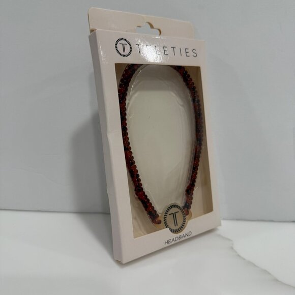 Teleties Spiral Headband Hair Tie Stretch Brown Tortoise Shell Look Sports NEW - Picture 3 of 4